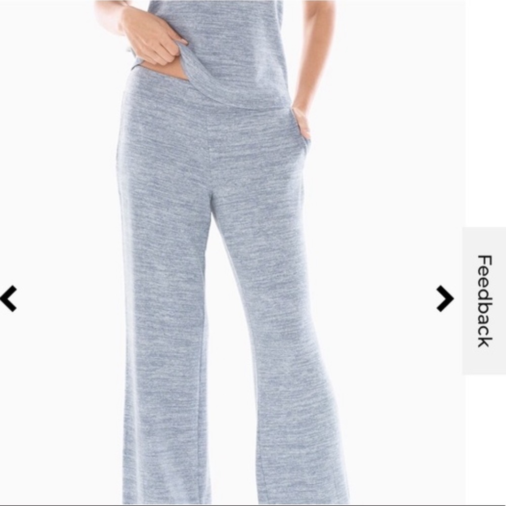 Soma Heathered Light Blue Wide-Leg Lounge Pajamas